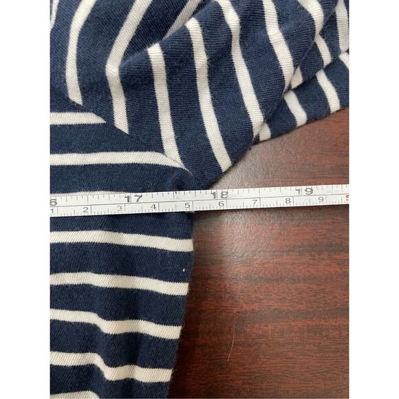 Vineyard Vines Navy & White Stripe Long Sleeve Turtleneck Blouse Size X-Small - Picture 5 of 5